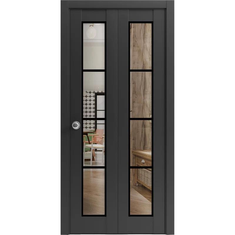 SARTODOORS 2466 Solid + Manufactured Wood Paneled Bi-Fold Door