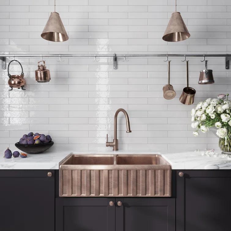 2.56'' W x 15.75'' L Ceramic Subway Singular Tile