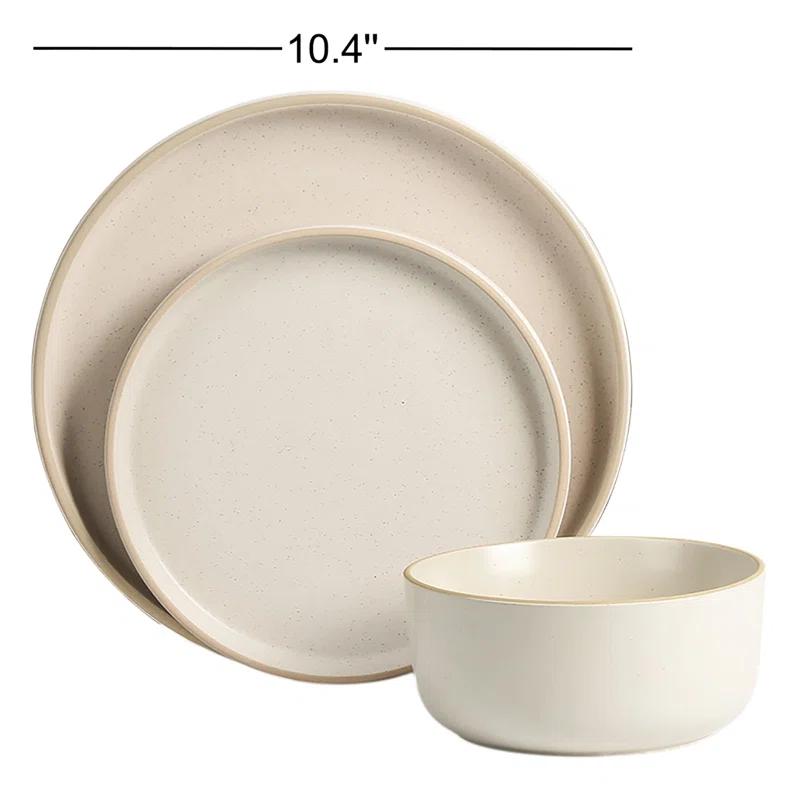 Earth & Clay Amber 24-Piece Dinnerware Set Stoneware