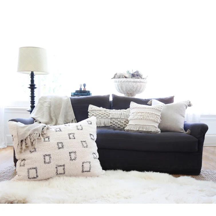 Pom Pom At Home Montauk Tassels Feather Reversible Throw Pillow