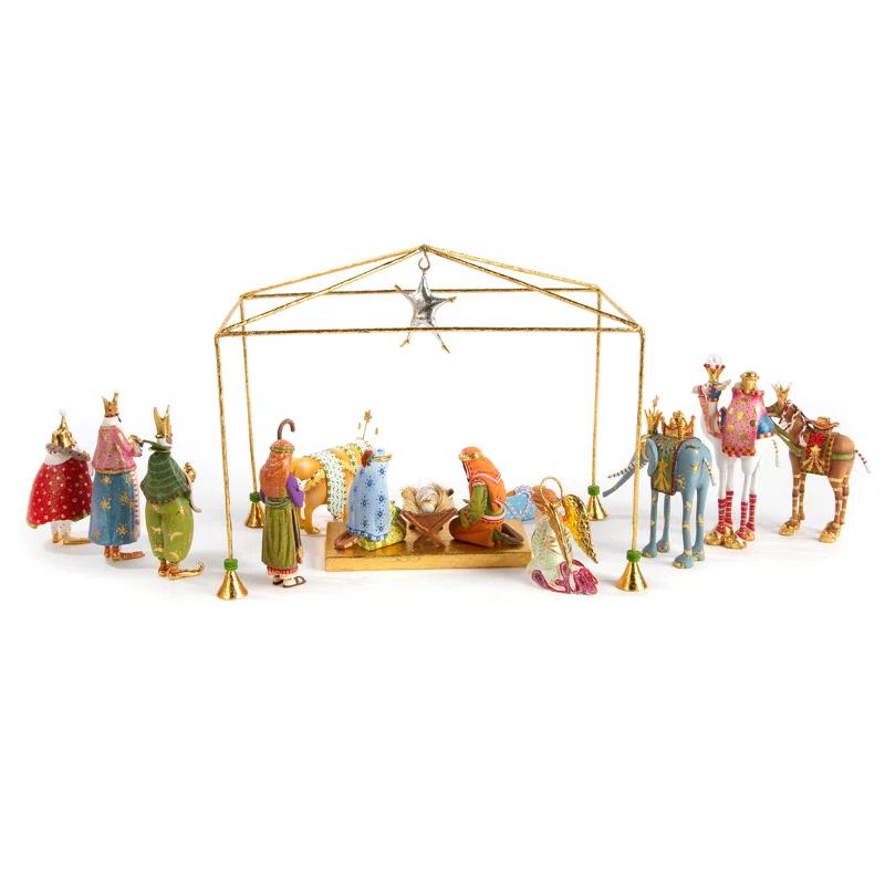 MacKenzie-Childs 13 Piece Nativity Patience Brewster Mini Introductory Set
