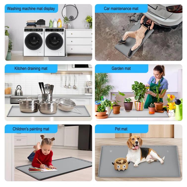 chuangyanUS Washer Dryer Countertop, 54"×26.8" Washer And Dryer Covers,Non-Slip Waterproof Washing Machine Cover Protector Top Load