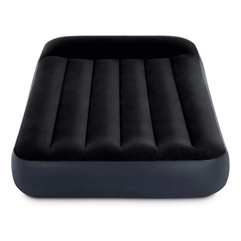 Intex Intex Dura Pillow Rest Classic Blow Up Mattress Air Bed with Built In Pump