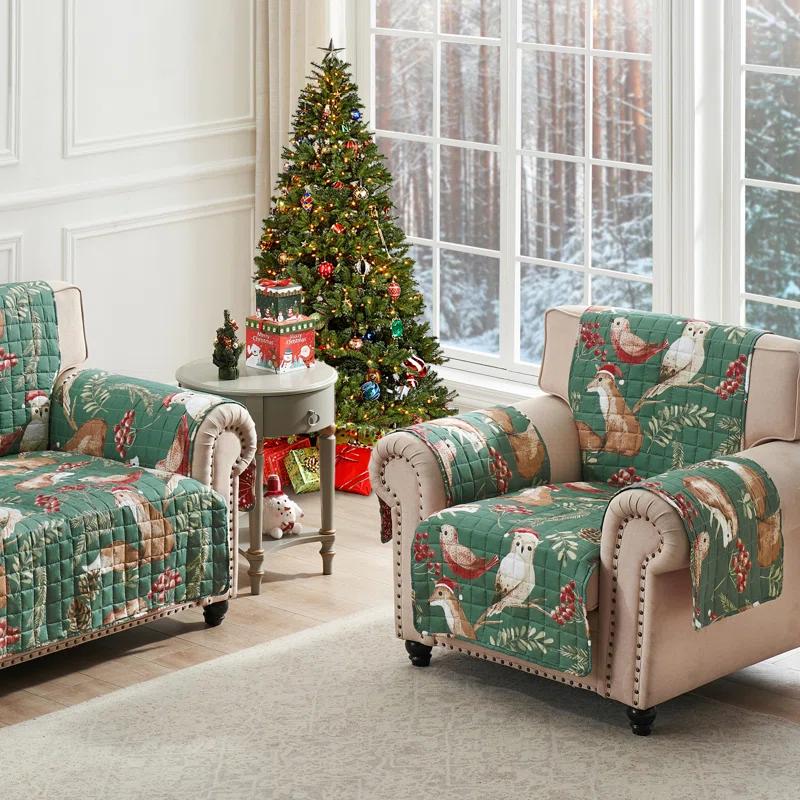 Elmina Willow Reversible Quilted Armchair Slipcover