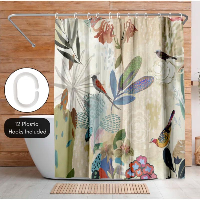 Floral Shower Curtain Where the Passion Flower Grows by PI Creative Art