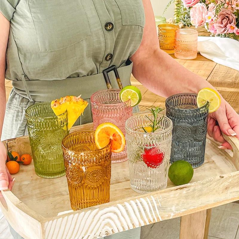 Bungalow Rose Marqueeta 13oz. Drinking Glass Set (Set of 6)