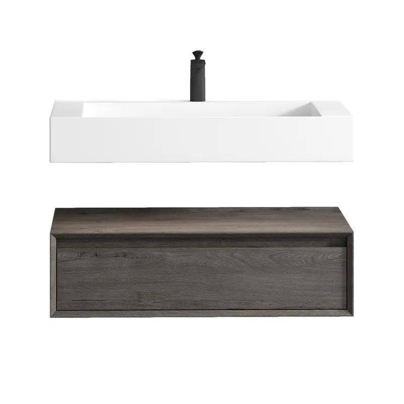 Better Vanity Alysa 36" Wall-Mounted Single Bathroom Vanity Set