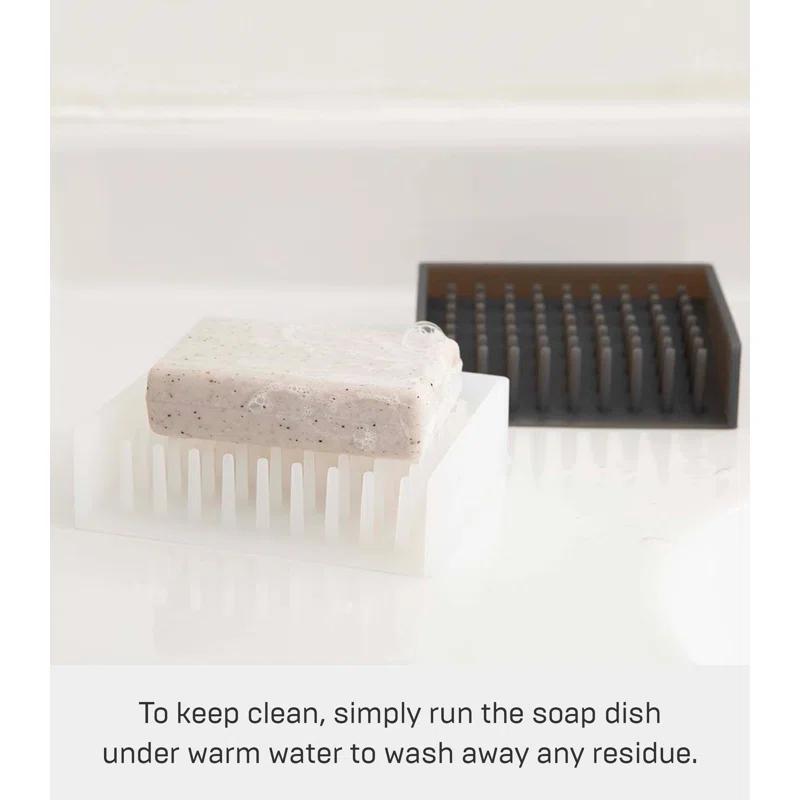 Yamazaki Home Yamazaki Home Self Draining Soap Tray - Floating Holder Dish For Sink, Silicone, No Assembly Req.