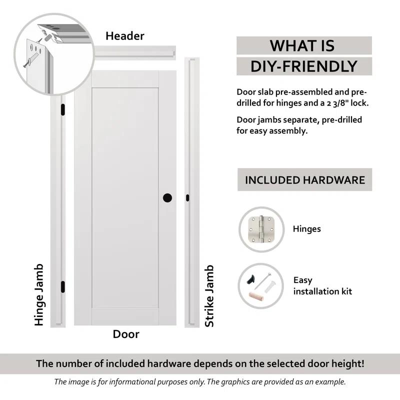 Belldinni Alba DIY-Friendly Single Prehung Interior Door