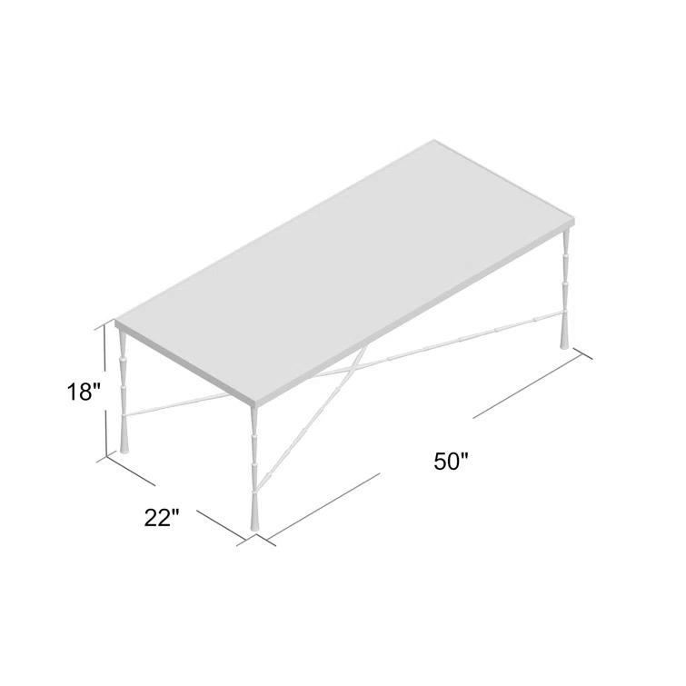 Studio A Home Spike Cocktail Table w/White Marble Top