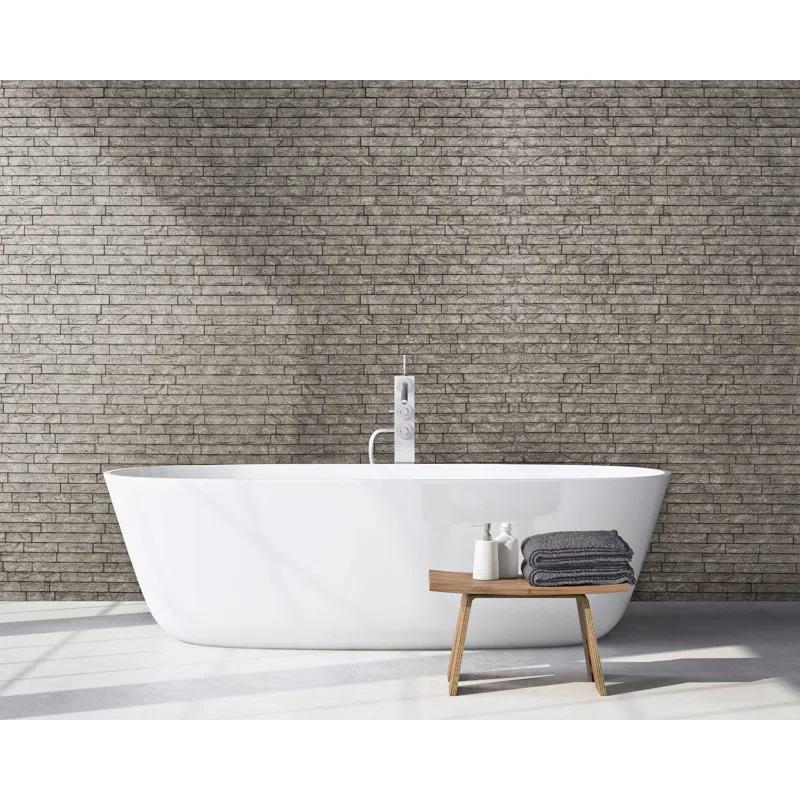 Innovera Decor by Palram Ledge Stone 24" x 24" PVC Wall Paneling in Portland Cement