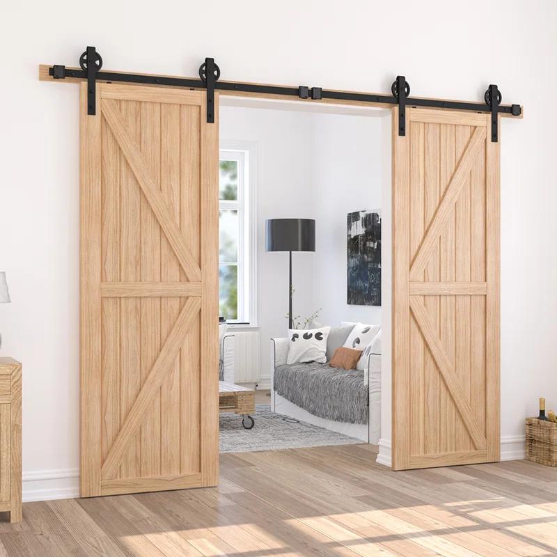 HomLux Standard Double Barn Door Hardware Kit