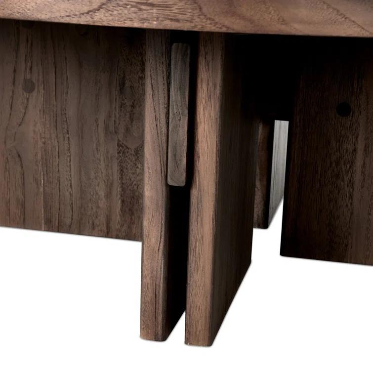 Robertson 48" Toasted Brown Teak Round Outdoor Coffee Table