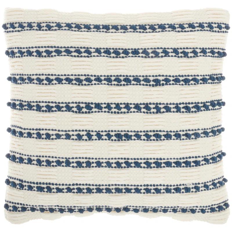 Mina Victory Striped Cotton, Polyester Throw Pillow