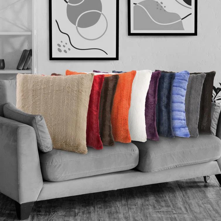 Cheer Collection FRBIN Square Pillow Cover & Insert (Set of 2)