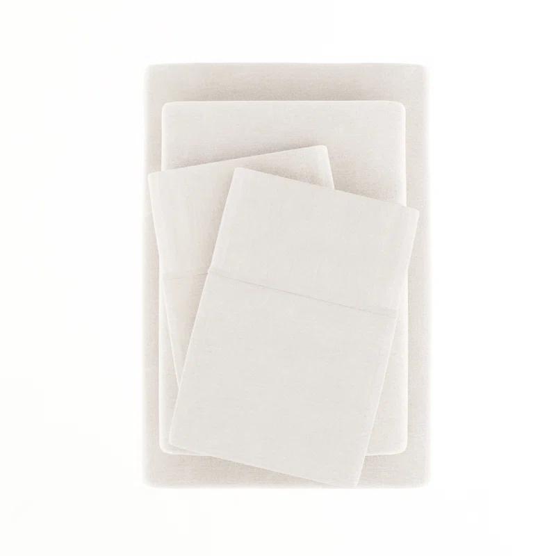 Luxury Rayon From Bamboo Linen Blend 4 Piece Sheet Set