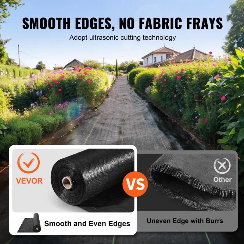 VEVOR VEVOR Landscape Fabric Garden Weed Barrier Driveway Fabric