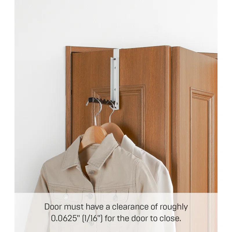 Yamazaki Home Over The Door Hooks - Folding Hanging Coat Rack, Steel, Over-the-Door