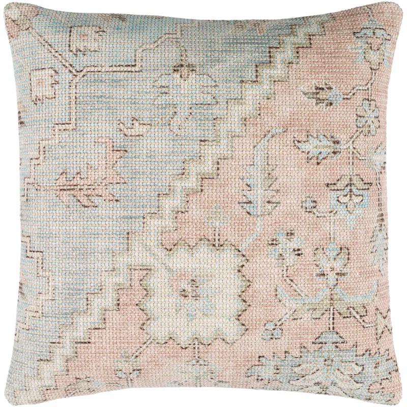 Livabliss Samsun Floral Cotton Blend Reversible Throw Pillow