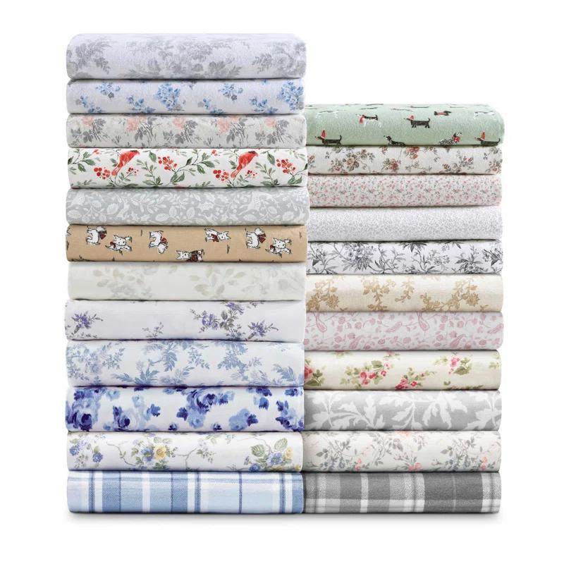 Laura Ashley Laura Ashley Cotton Flannel Cozy Sheet Sets