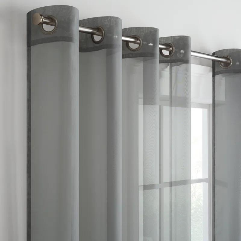 Eclipse Livia Sheer Voile Grommet Curtain Panel