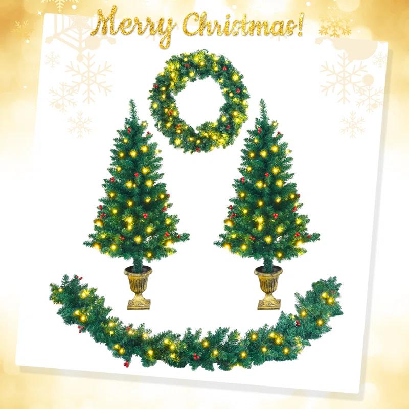 The Holiday Aisle® 4' Lighted Christmas Tree