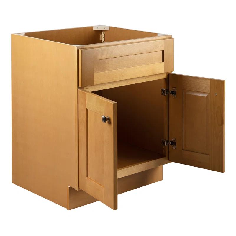 Latitude Run® Brookings 24 Inch Bathroom Vanity, Ready to Assemble, Solid Wood, Sherwin Williams® Gray – Design House, 587071