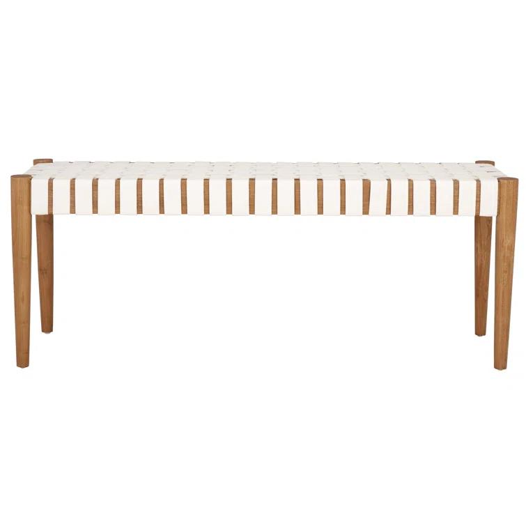Orin 47" Woven Leather Bench