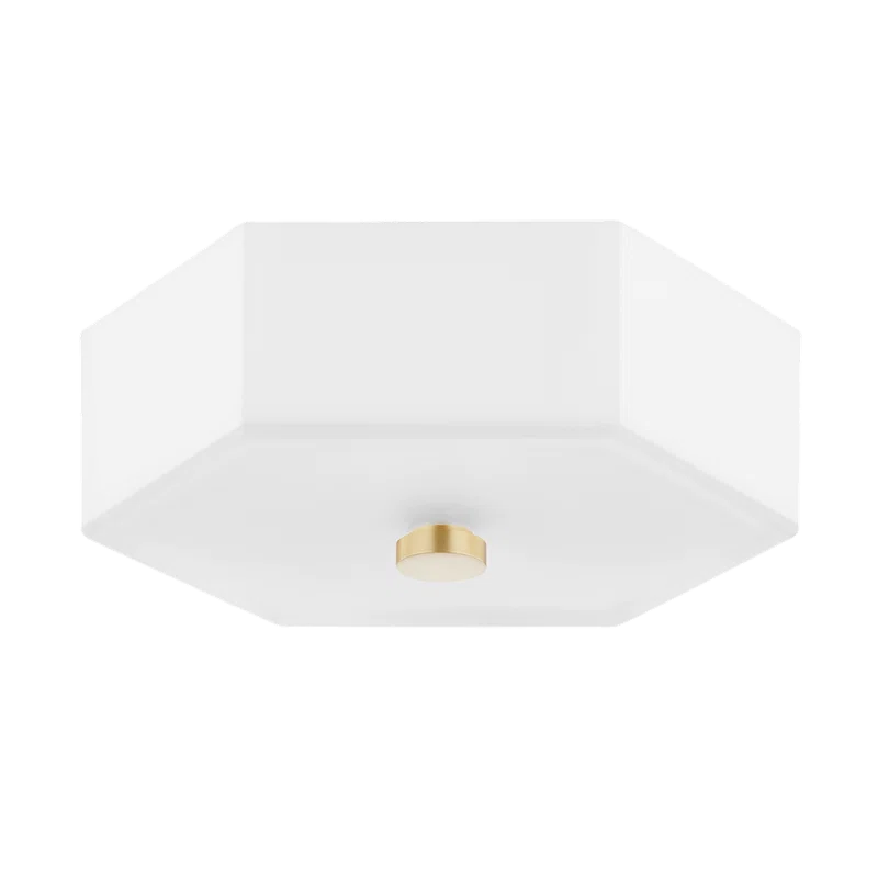 Hettie Flush Mount - White / 11"Dia