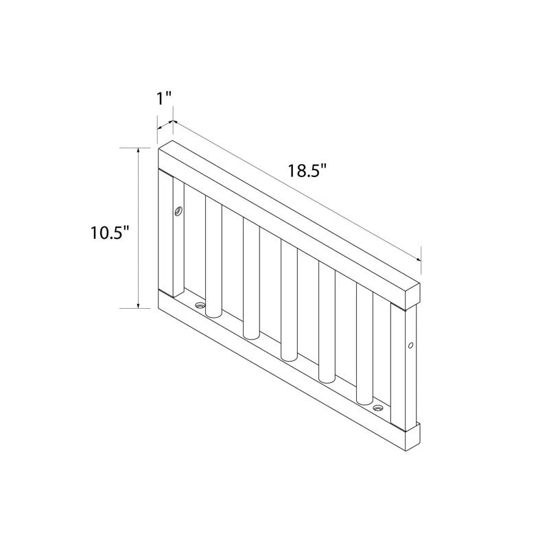Little Seeds Little Seeds Aviary Toddler Rail with Spindles, White