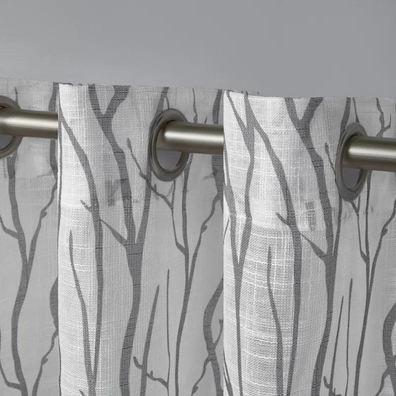 Winston Porter Leija Polyester Sheer Curtain Pair (Set of 2)