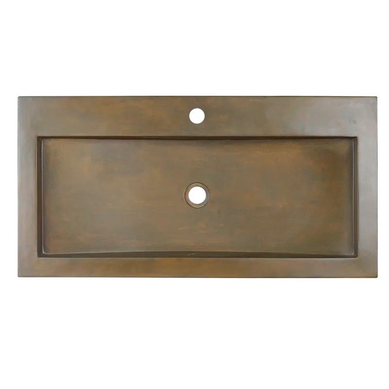 Barclay 5-325CVB Barclay Gentry 17.87'' Vintage Brown Concrete Rectangular Bathroom Sink