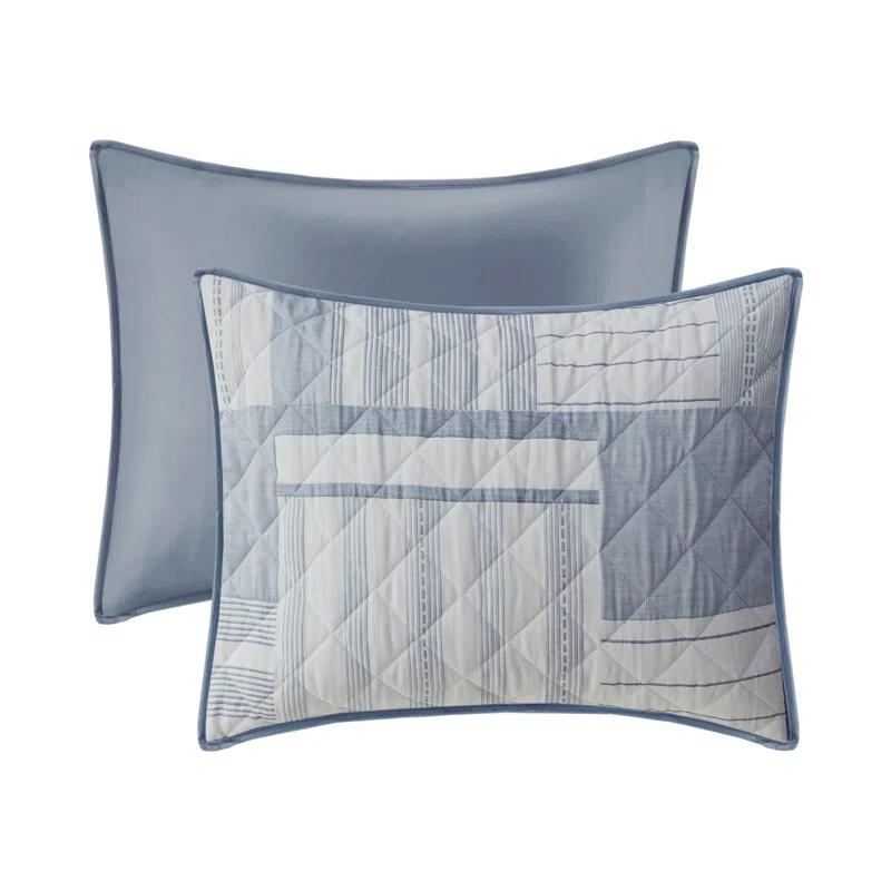 Madison Park Graham 3 Piece Quilted Patchwork Quilt Set