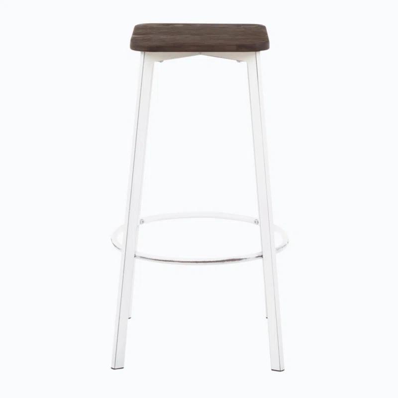 Wenty Clara Upholstered Counter Stool with Metal Frame (Set of 2)