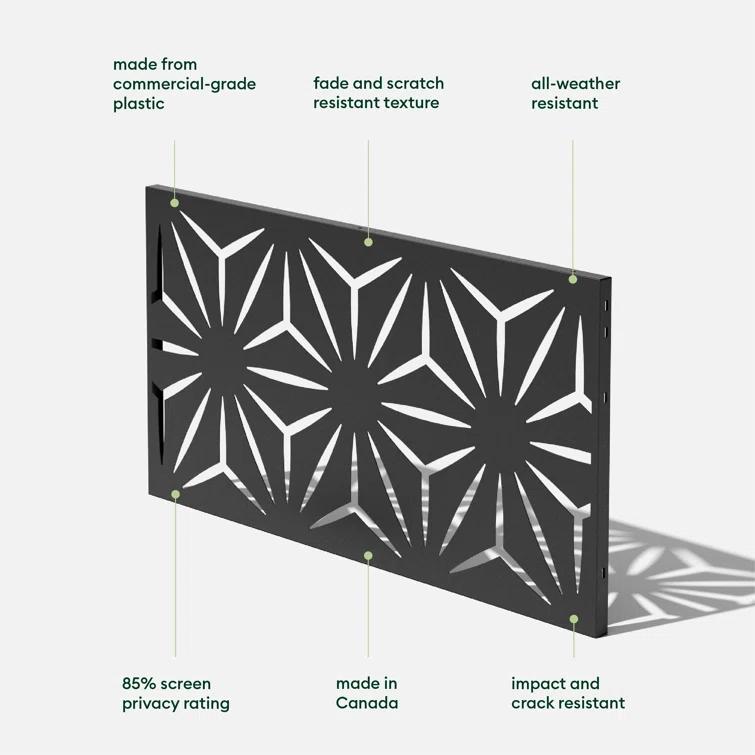 Screen Series Star Plastic Black Screen Panel