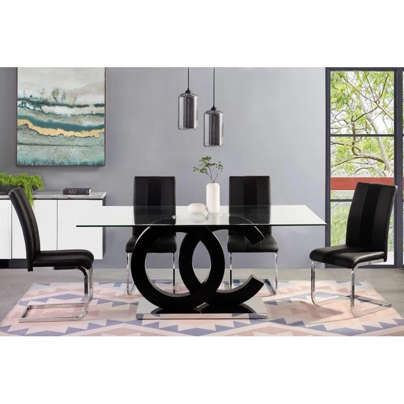 Global Furniture USA Glass Top Dining Table