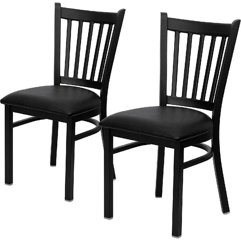 Hercules Prompton Modern Vertical Back Metal Restaurant Chairs by Flash Furniture (Set of 2)