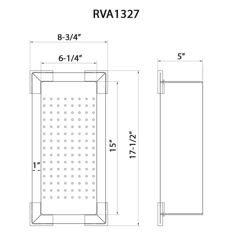Ruvati Ruvati Workstation Sink Replacement Colander 17 inch Stainless Steel with Plastic Corners