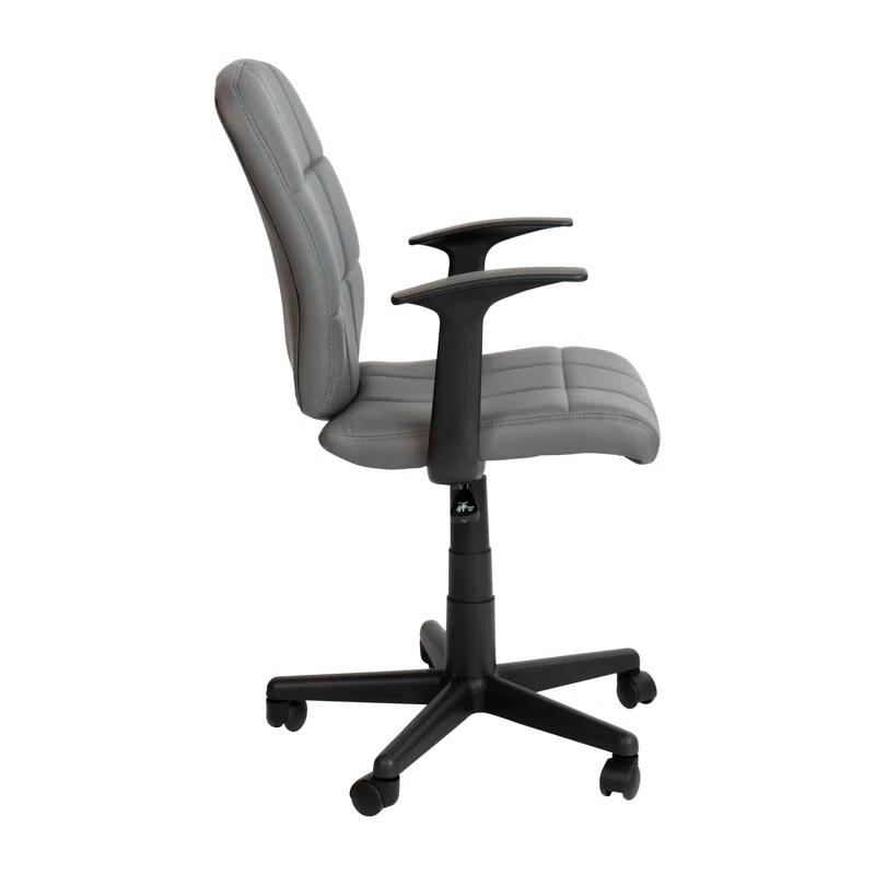 ColorLife Bonavant Mid-Back Quilted Vinyl Swivel Task Office Chair