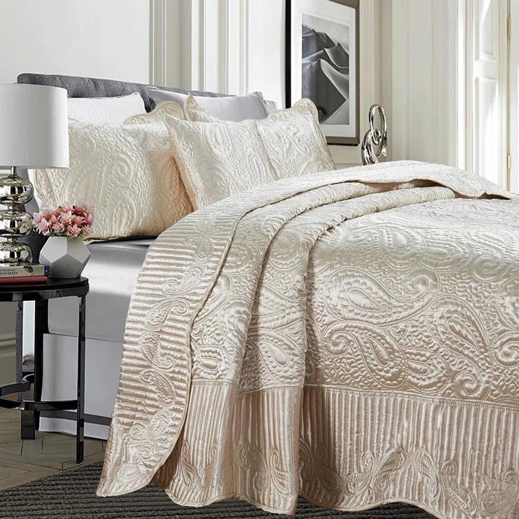 Serenta 4 Piece Quilted Satin Set