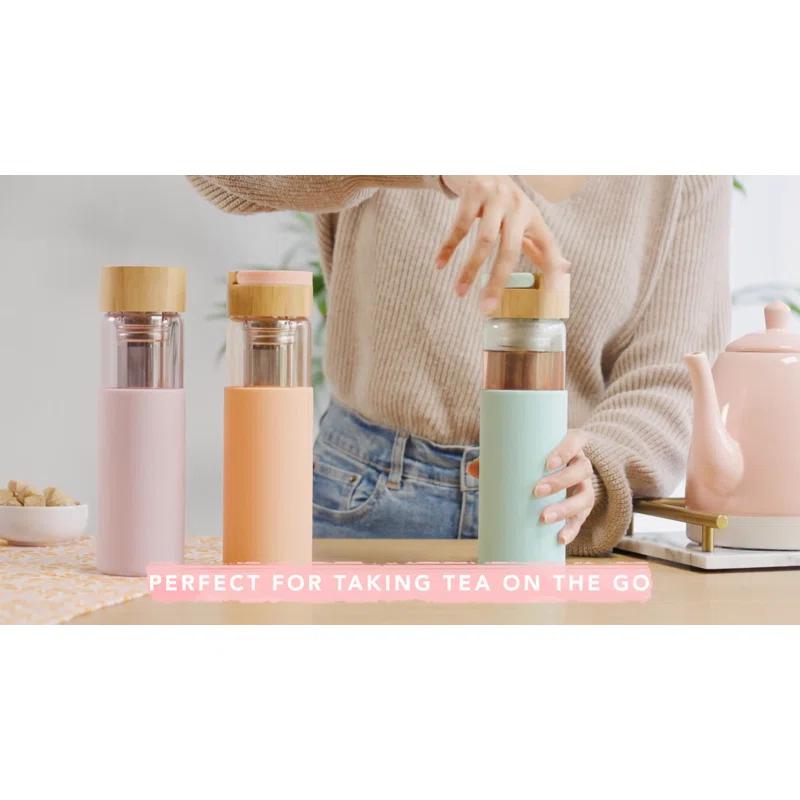 Pinky Up Dana Glass Travel Infuser Mug in Lavender