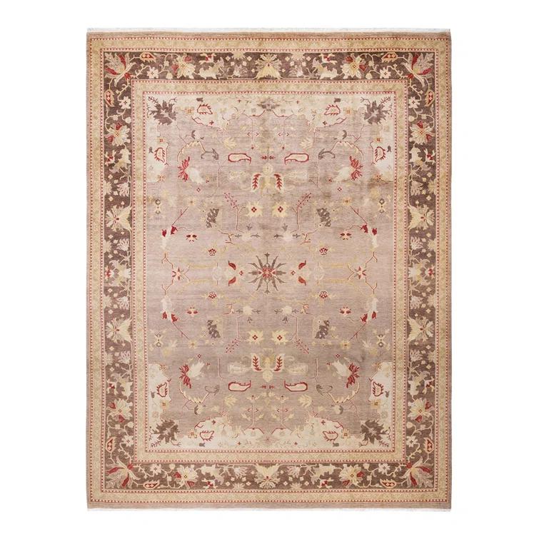 Isabelline Sarria One-of-a-Kind 9' 4" X 12' 2" 2000s Wool Area Rug in Beige