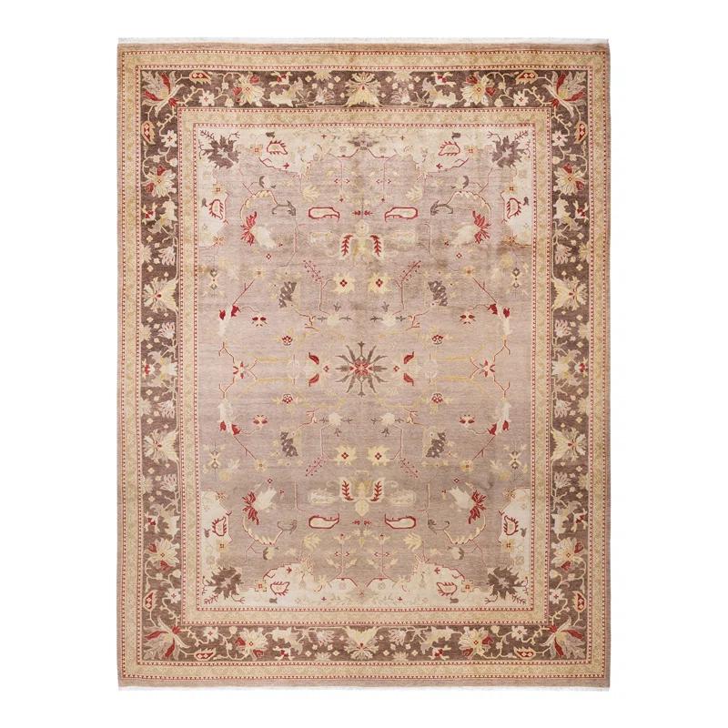 Isabelline Sarria One-of-a-Kind 9' 4" X 12' 2" 2000s Wool Area Rug in Beige