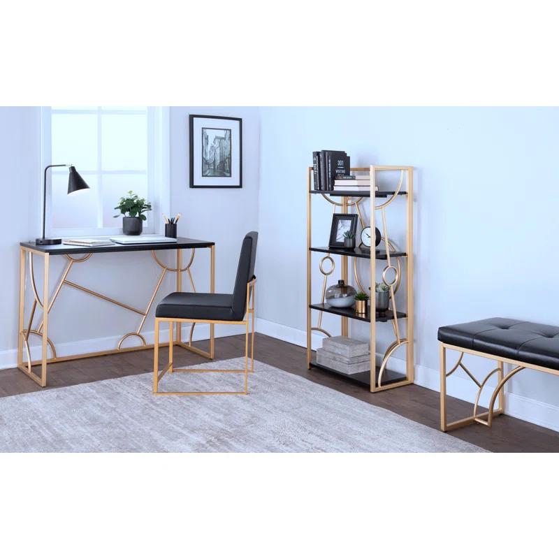 Everly Quinn Constellation Contemporary Bookcase In Metal And Wood By Lumisource