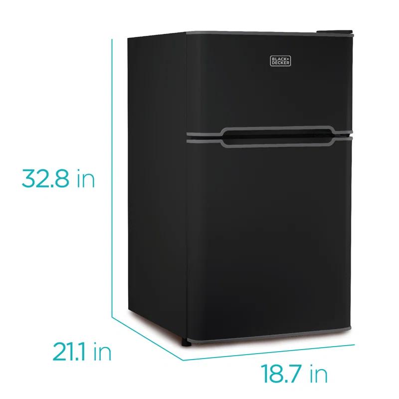 BLACK+DECKER Black + Decker 3.1 cu. ft. Freestanding Mini Fridge with Freezer