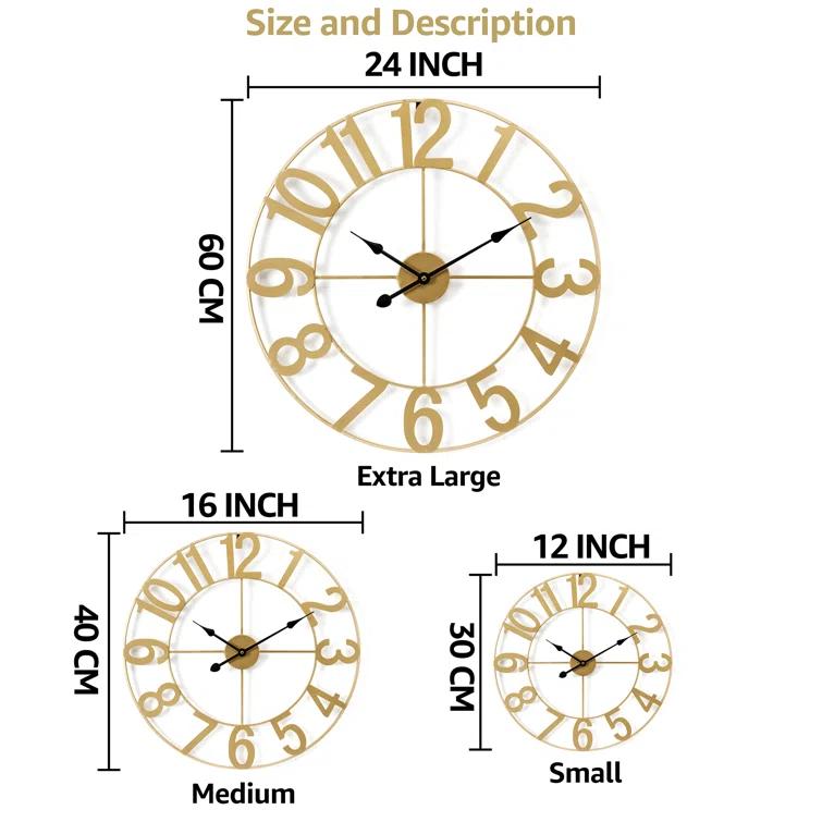 Sorbus Large 16" Numeral Analog Decorative Wall Clock