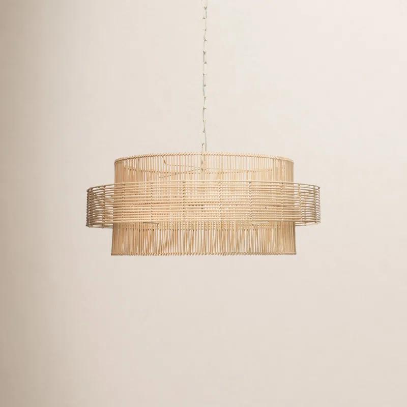 Gaia 2 Light Rattan Dimmable Pendant