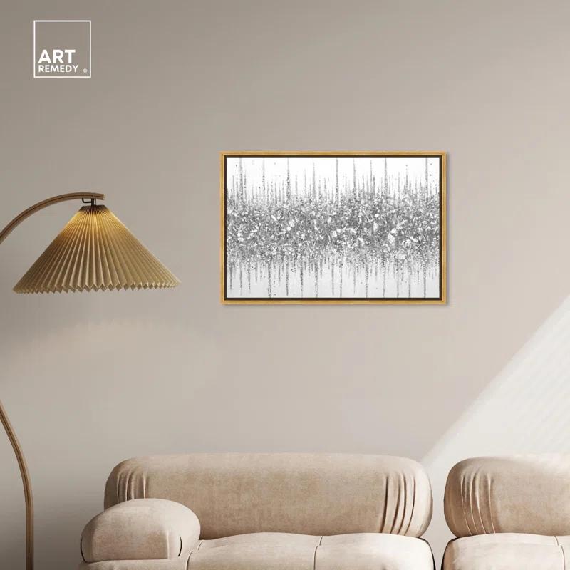 Art Remedy Grey Lines Inspo Canvas Modern Black White Abstract Art by Art Remedy