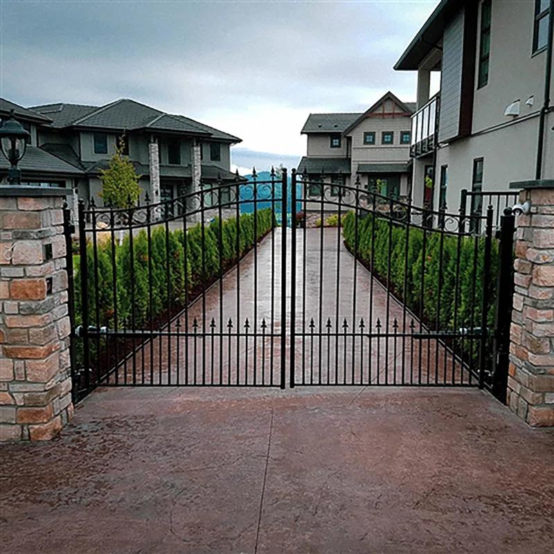 ALEKO Automated Steel Dual Swing Driveway Gate and Gate Opener Complete Kit – PARIS Style –ETL Listed
