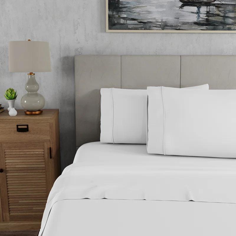 Color Sense Brushed Cotton Blend Lightweight Sheet Set